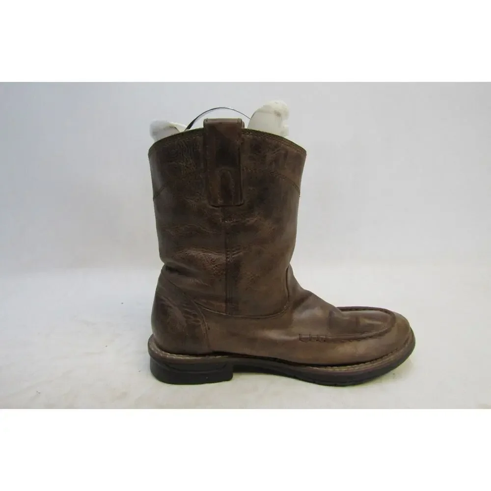 Smoky Mountain Youth Sz 1 R Brown Leather Moc Toe Western Cowboy Boots